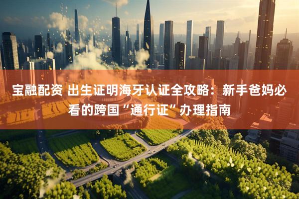 宝融配资 出生证明海牙认证全攻略:新手爸妈必看的跨国“通行证”办理指南
