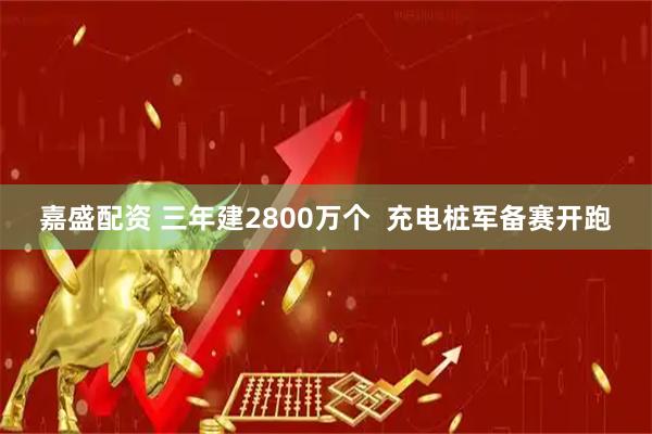 嘉盛配资 三年建2800万个  充电桩军备赛开跑