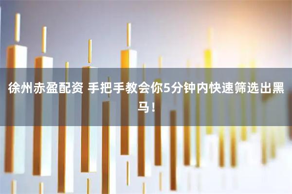 徐州赤盈配资 手把手教会你5分钟内快速筛选出黑马！